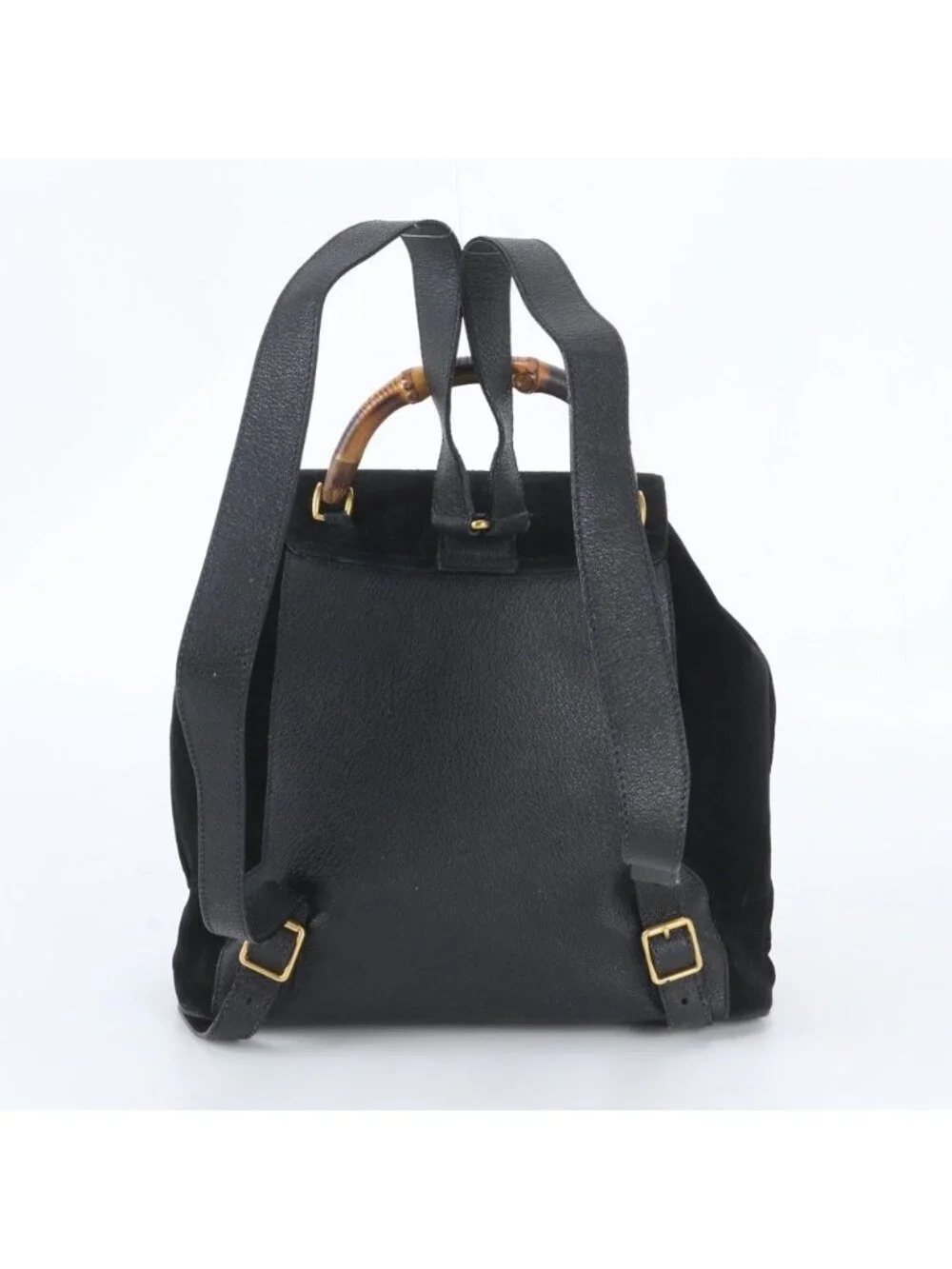Gucci Vintage Bamboo Leather Backpack Shoulder Bag